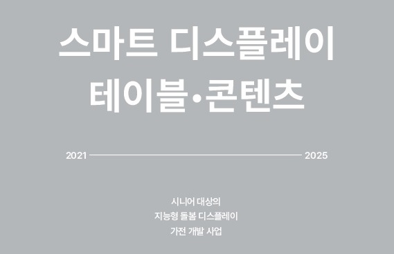 시니어 사용자 가치 도출과 UXUI 실증연구 기반의 지능형 돌봄 디스플레이 가전 개발 (2021-2025) 연구 소개 자료