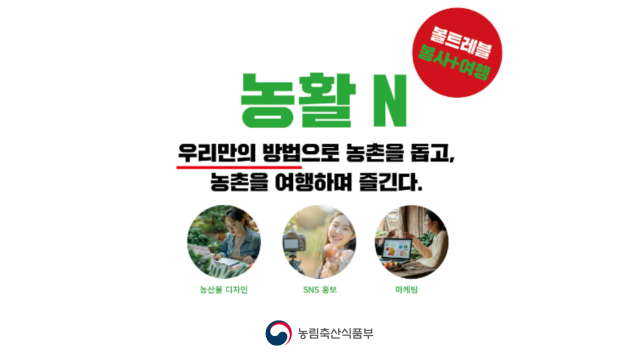2025 공공서비스디자인 우수사례 - 농활N으로 청년 농촌에 젊음을 심다! 볼트레블=봉사+여행(Voltravel=Volunteer+travel) - 농림축산식품부 농촌경제과