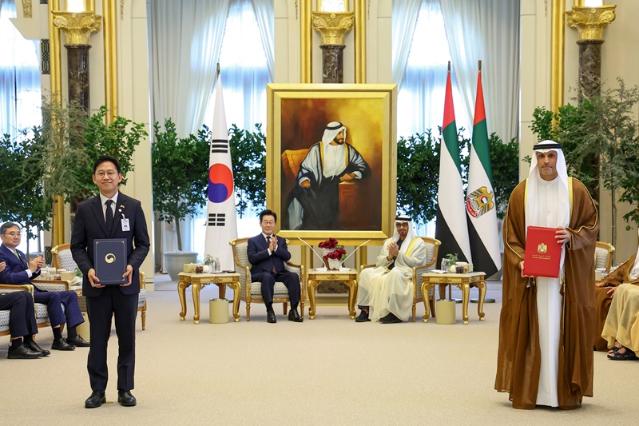 한-UAE, 정상회담 계기 AI·우주·바이오 등 협력 강화 MOU 7건 체결