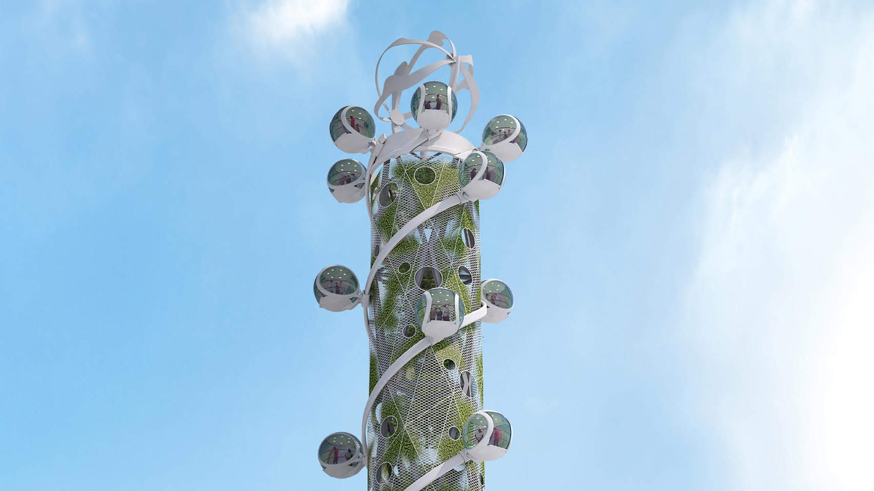 세계 최초 “기후중립적 고공 놀이기구” 컨셉, 스파이럴 타워