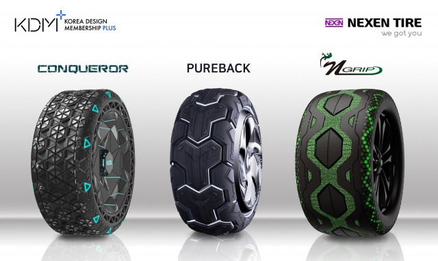 넥센타이어, 한국디자인진흥원과 미래 콘셉트 타이어 3종 개발